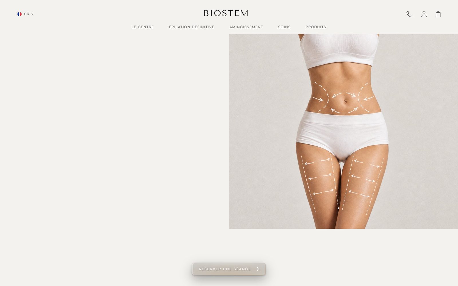 Page Amincissement du site Biostem