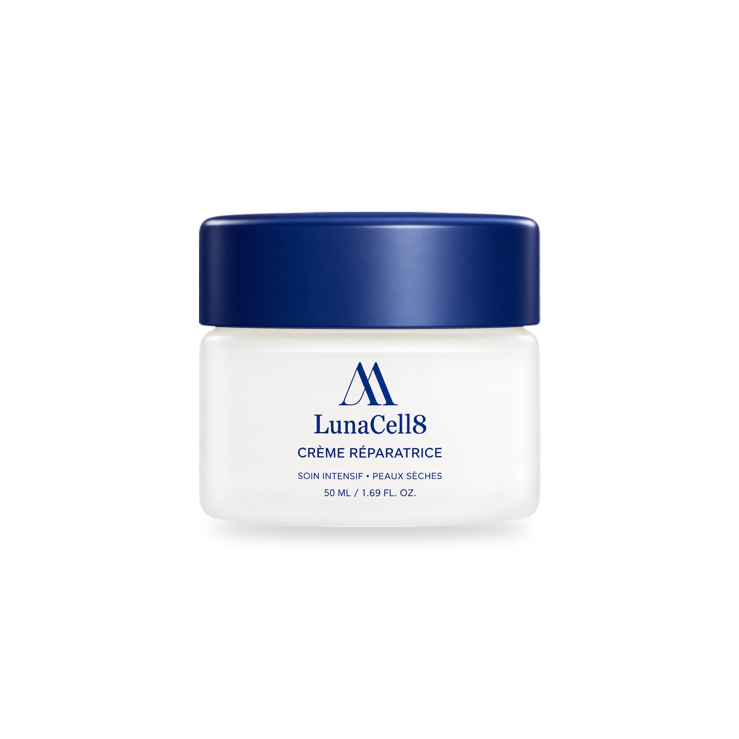 LunaCell8 Recovery Cream jar with midnight blue lid