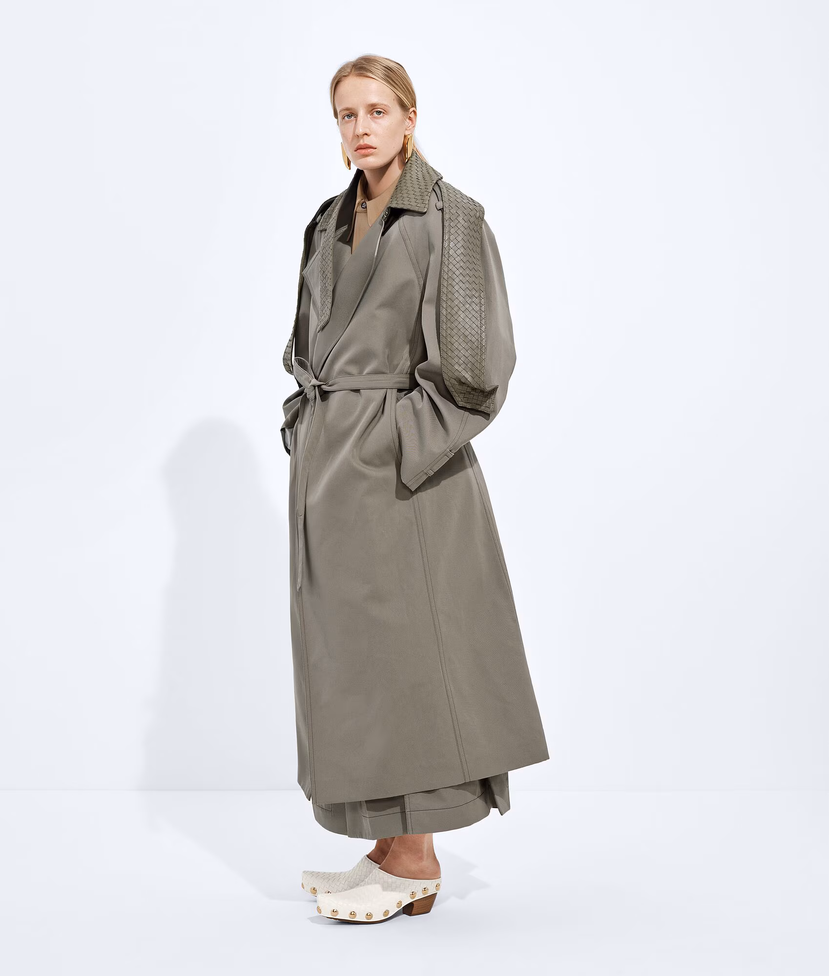 Trenchcoat van katoen- en zijdegabardine, aanzicht 2